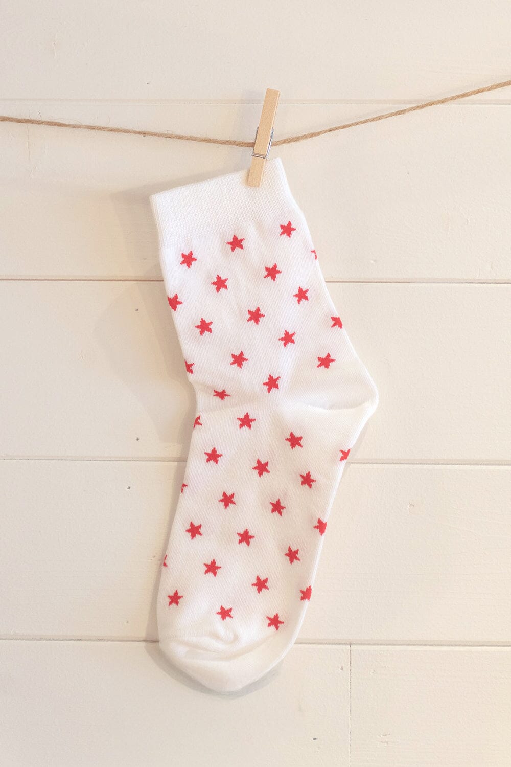 White With Red Stars