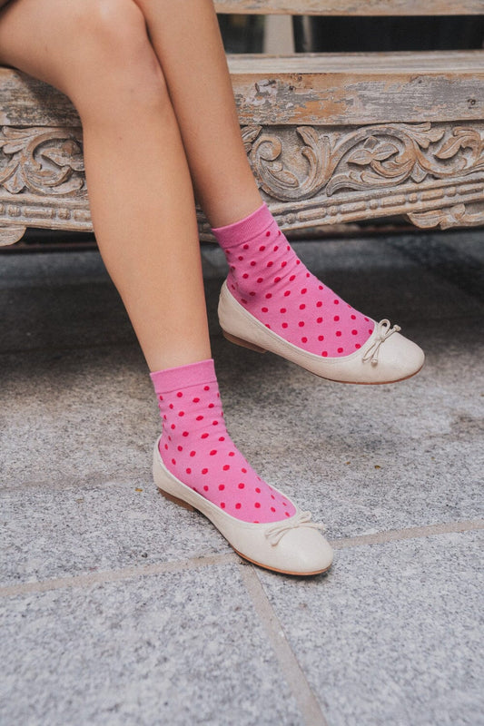 Pink with Red Polka Dots
