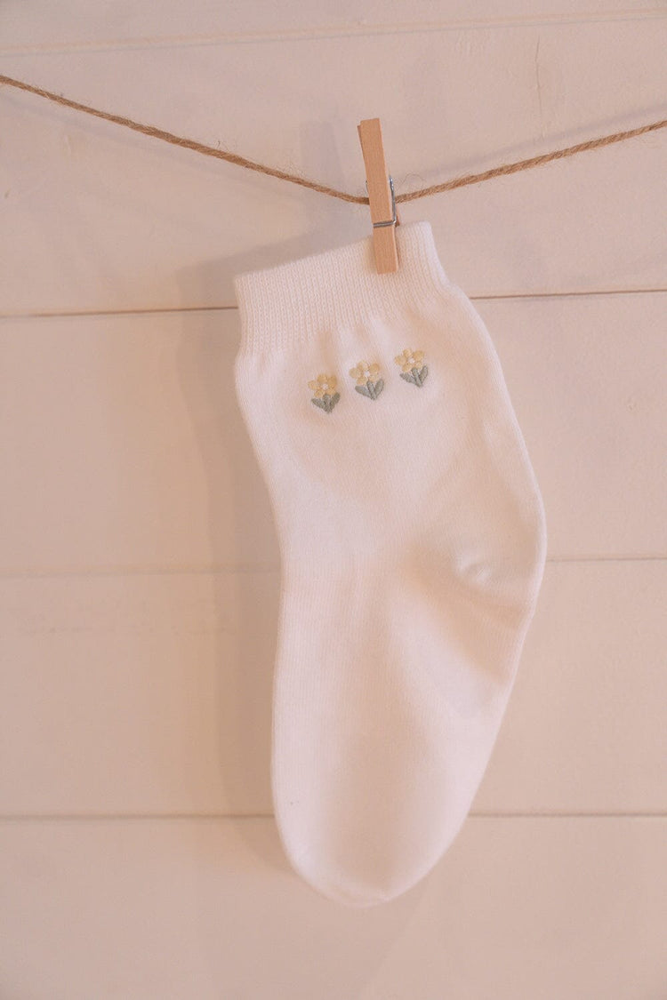 Flower Socks | White