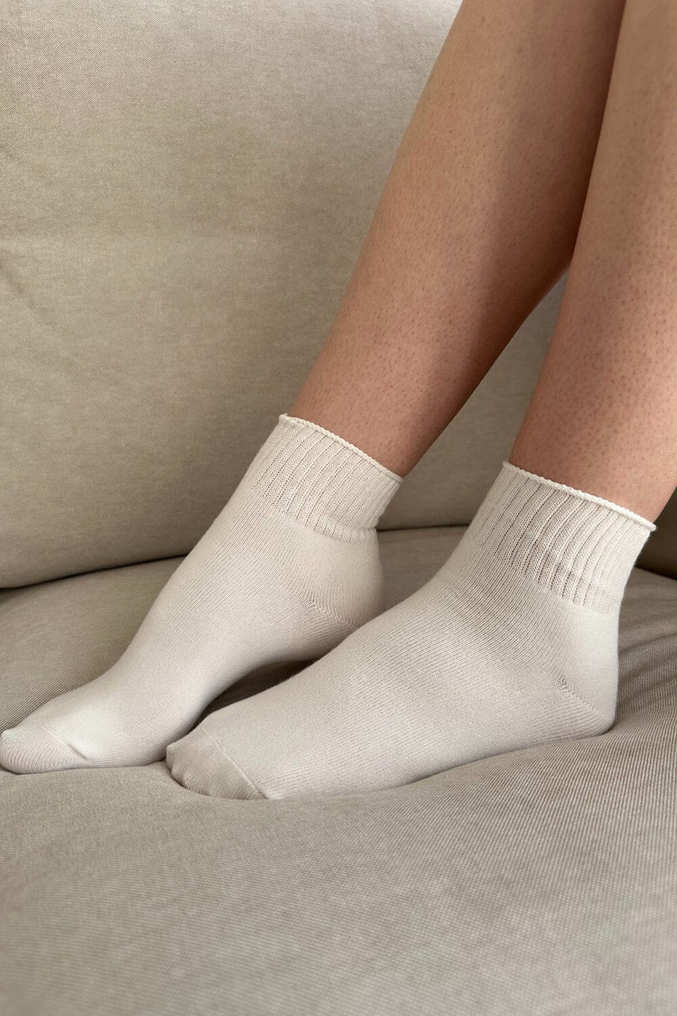 Ribbed Socks | Ivory