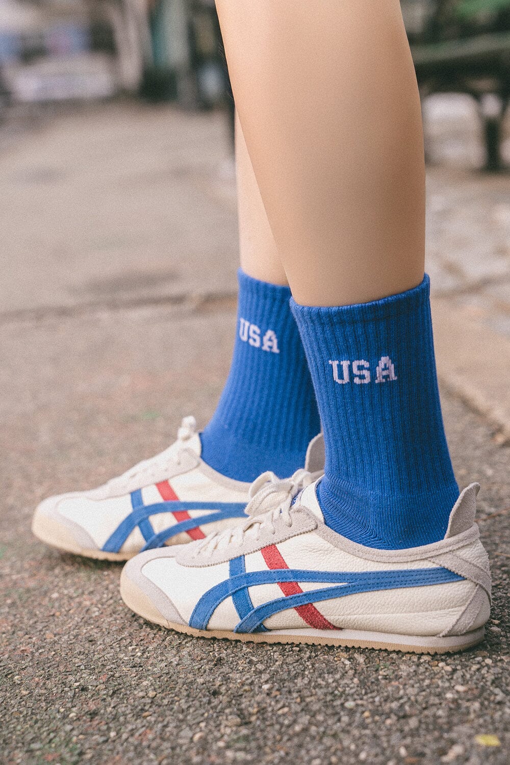 USA Crew Socks | Cobalt Blue