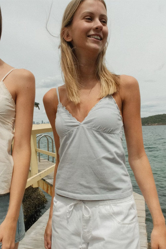 Light Blue White Stripe / XS/S