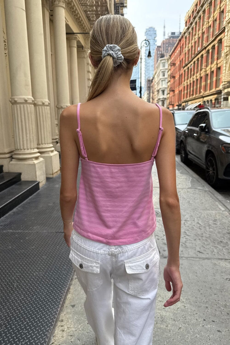 Tiffany Striped Tank | Bubblegum Pink and Pink Stripes / XS/S