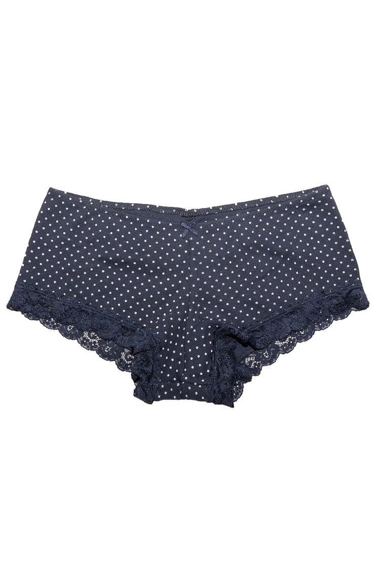 Polka Dot Hipster Underwear | Navy White Polka Dots / XS/S