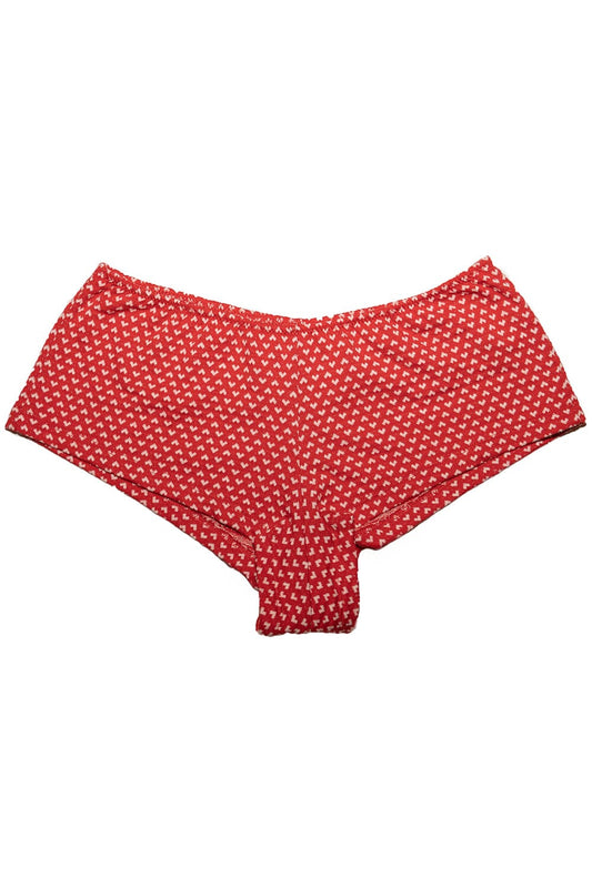 Red with White Hearts / XS/S