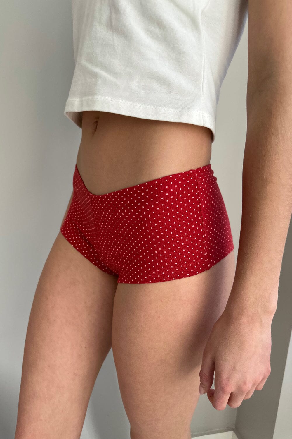 Red With White Polka Dots / XS/S