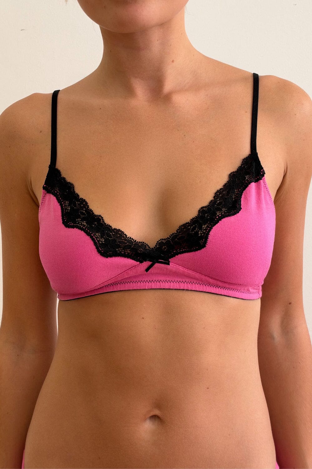 Lace Bra | Bright Pink / XS/S