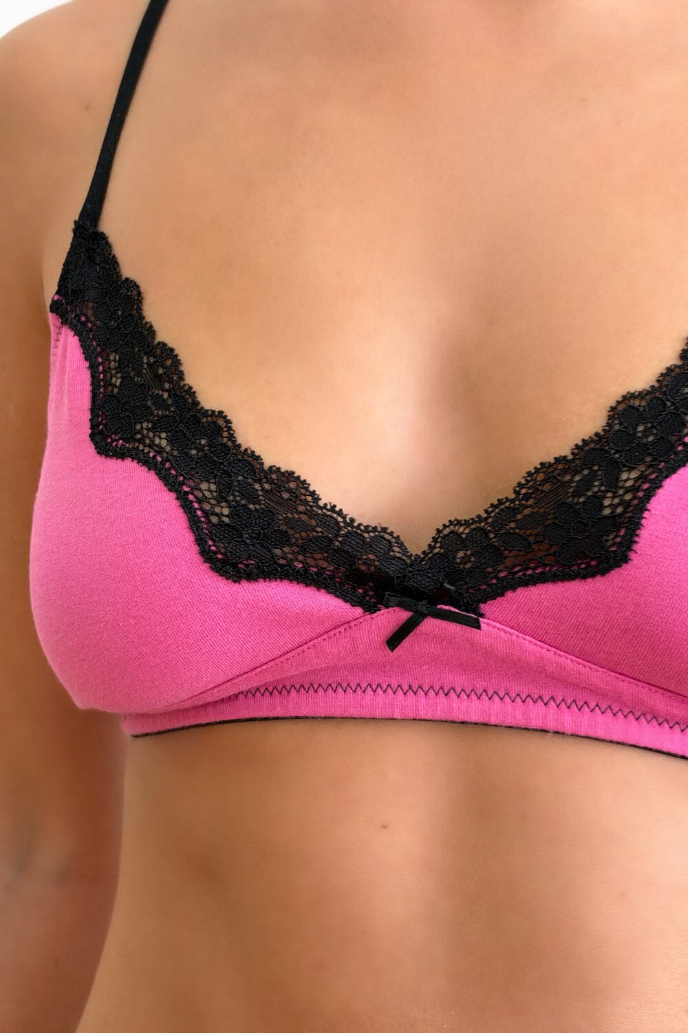 Lace Bra | Bright Pink / XS/S