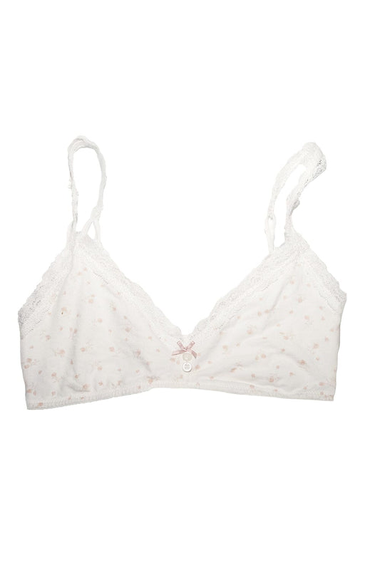 White with Pink Roses / XS/S