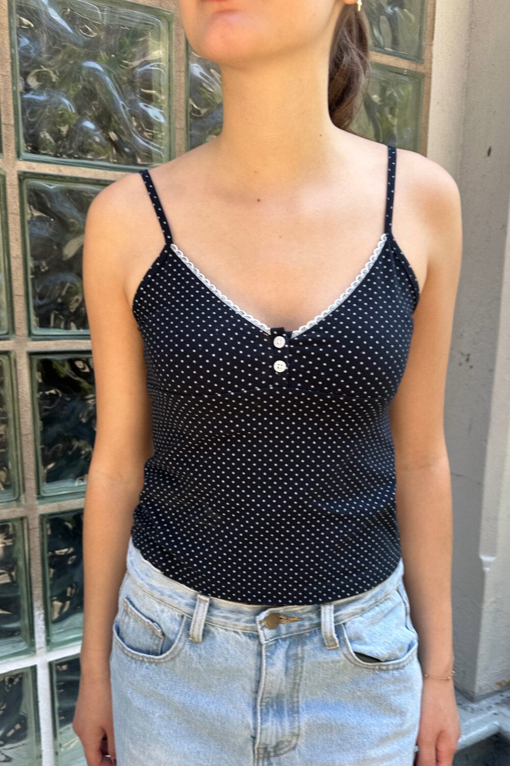 Navy White Polka Dots / XS/S