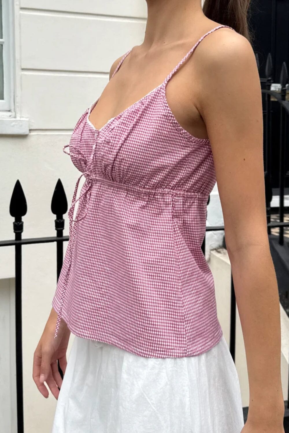 Tiffany Gingham Top | Red Gingham / XS/S