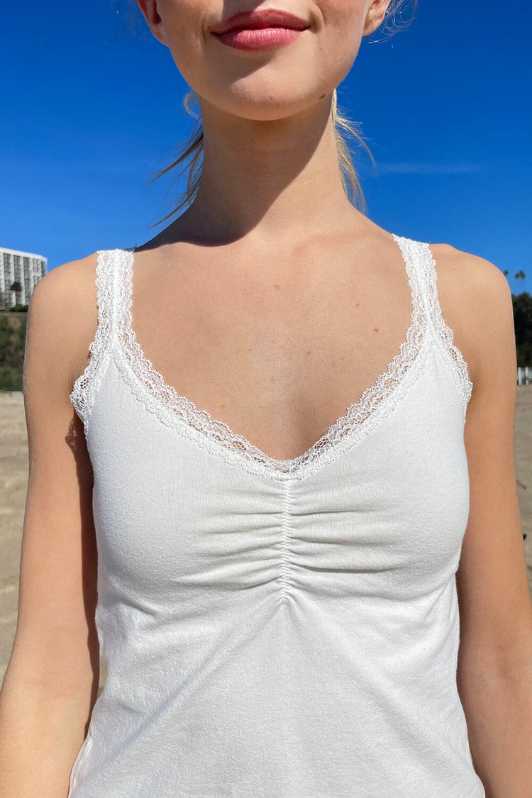 Archie Lace Tank | Natural White / XS/S