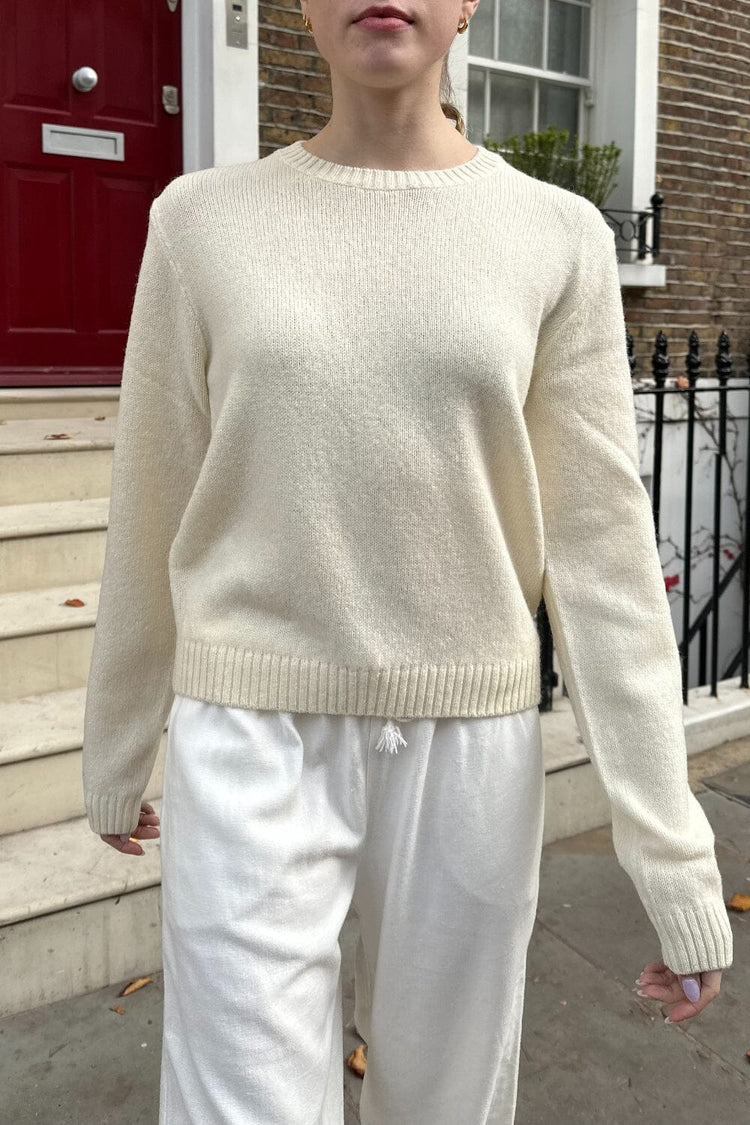 Abi Cotton Sweater | Ivory / Regular Fit