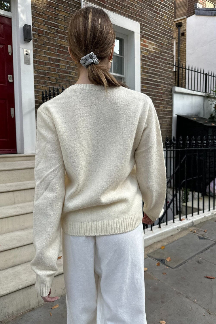 Abi Cotton Sweater | Ivory / Regular Fit