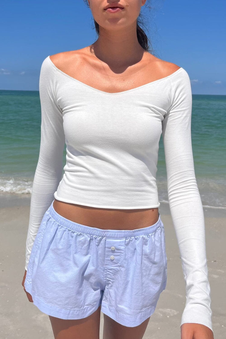 Mayson V-Neck Top | White / XS/S