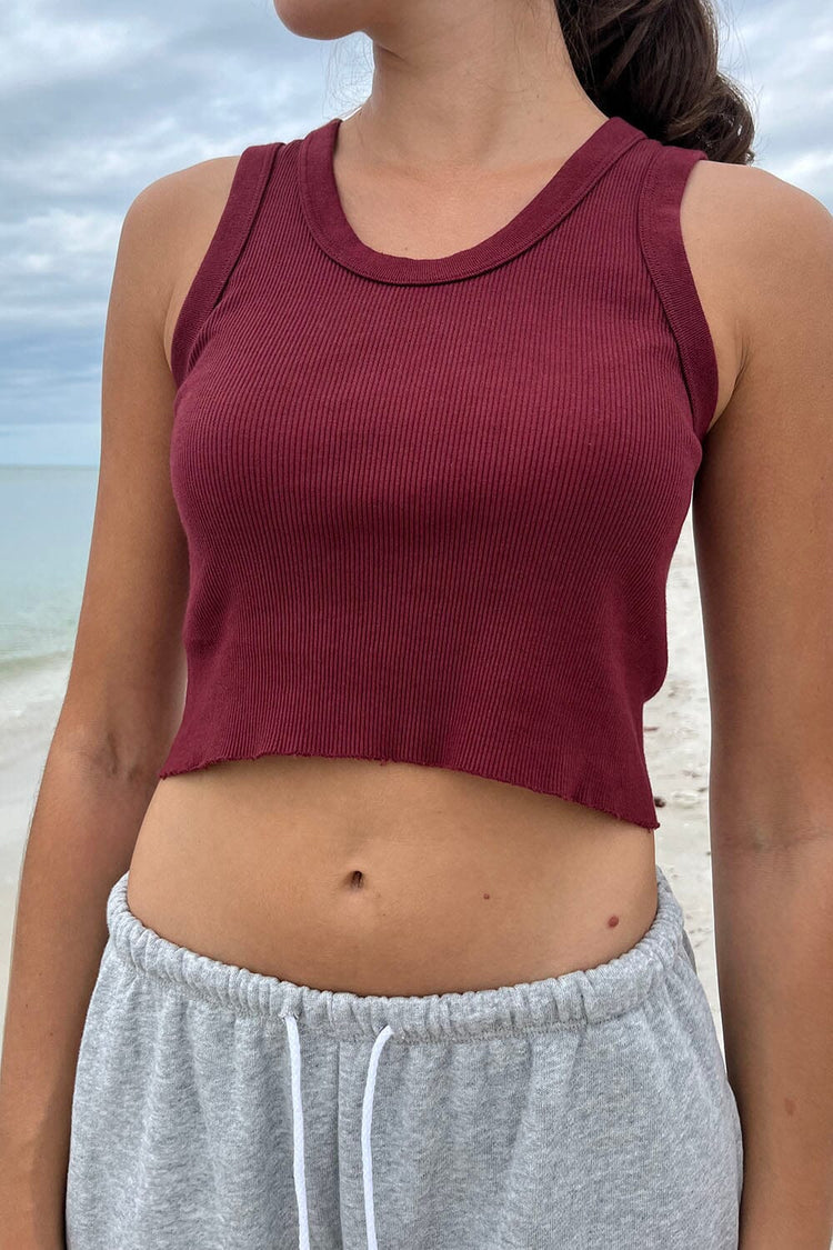 Connor Tank | Burgundy / Cropped Fit