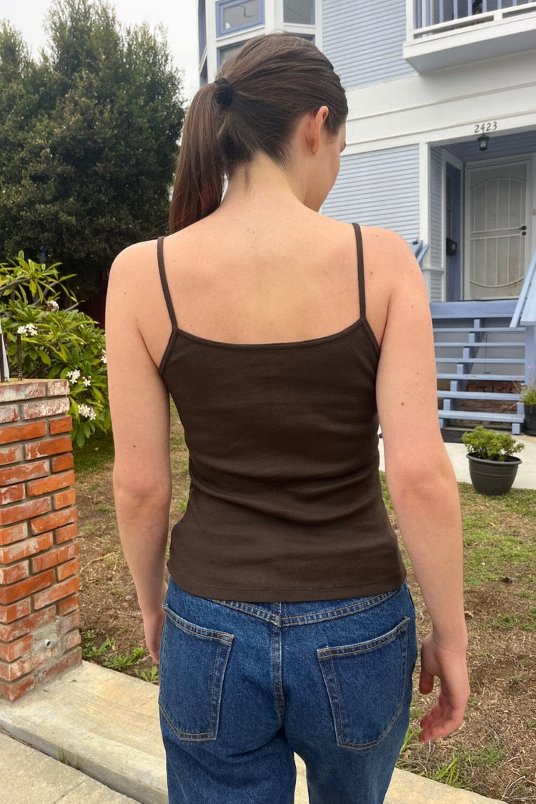 Lorene Button Top | Mocha / XS/S