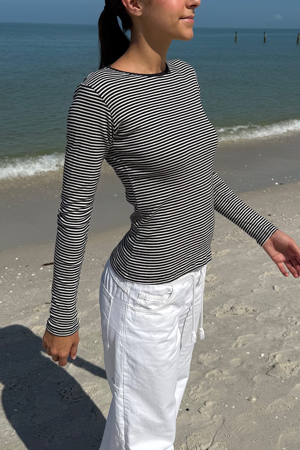 Black with White Stripes / XS/S