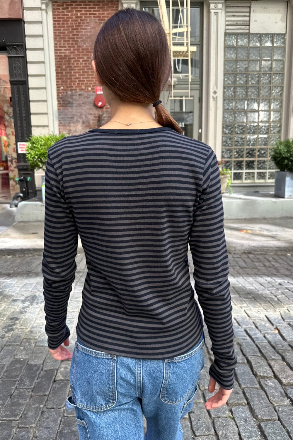 Navy with Grey Stripes / XS/S