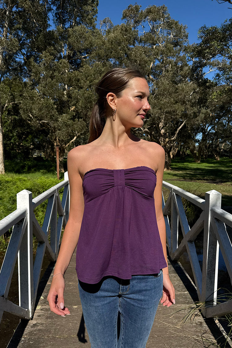 Leona Tube Top | Deep Purple / XS/S