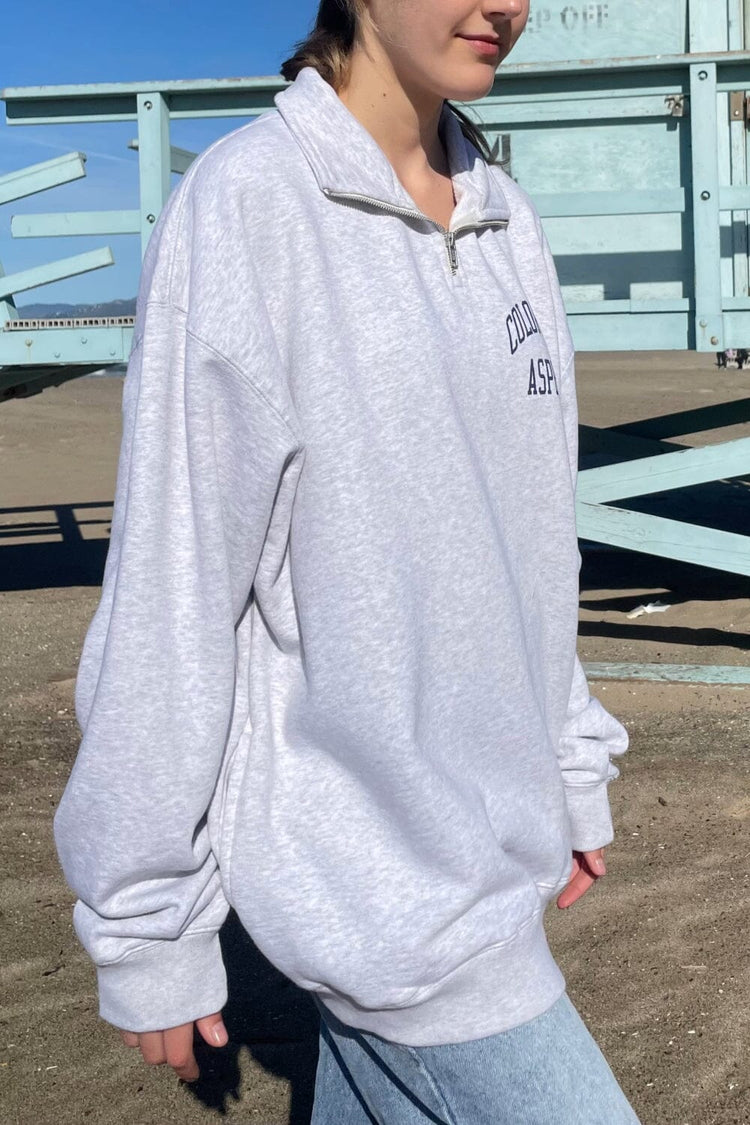 Missy Colorado Aspen Sweatshirt | Light Heather Grey / Oversized Fit