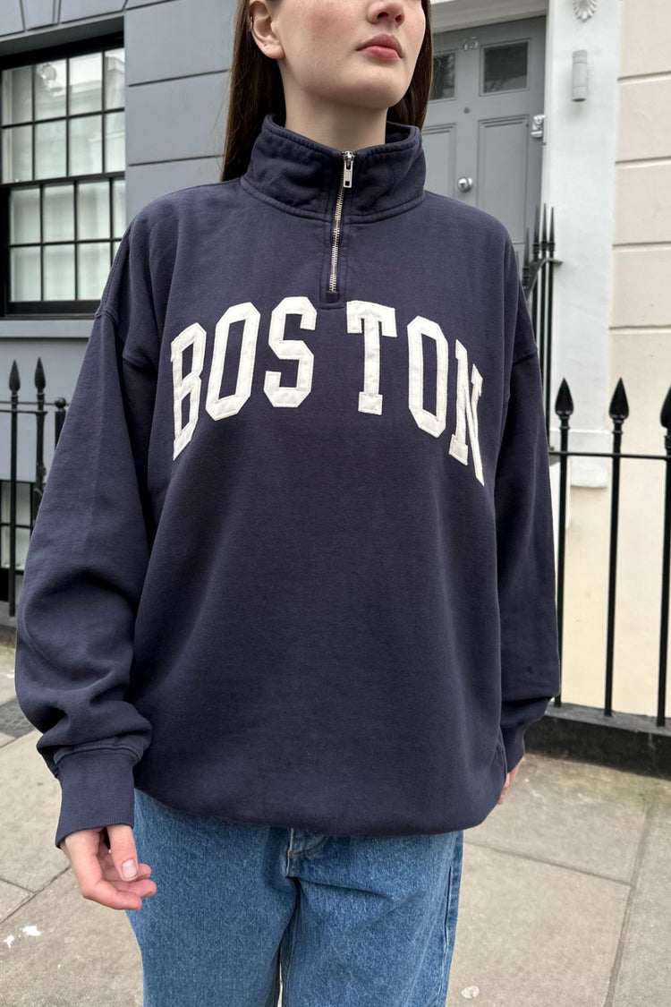 Missy Boston Sweatshirt | Navy Blue / Oversized Fit