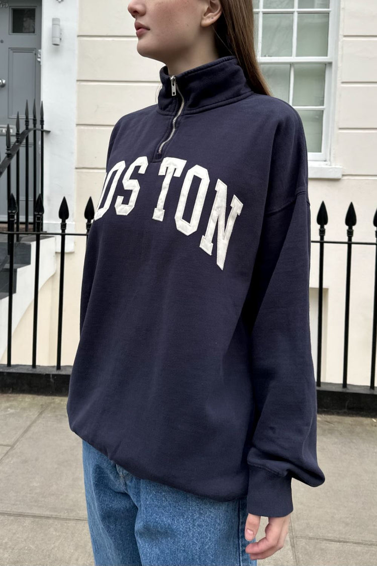 Missy Boston Sweatshirt | Navy Blue / Oversized Fit