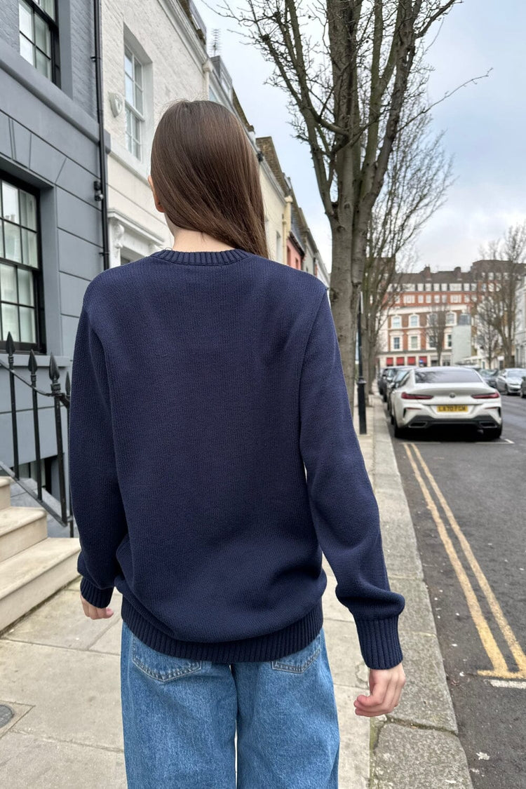 Missy Boston Sweatshirt | Navy Blue / Oversized Fit