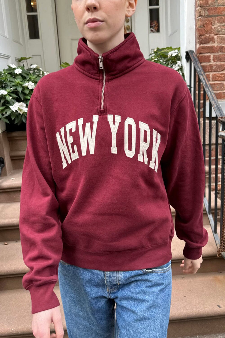 Misty New York Sweatshirt | Burgundy / Regular Fit