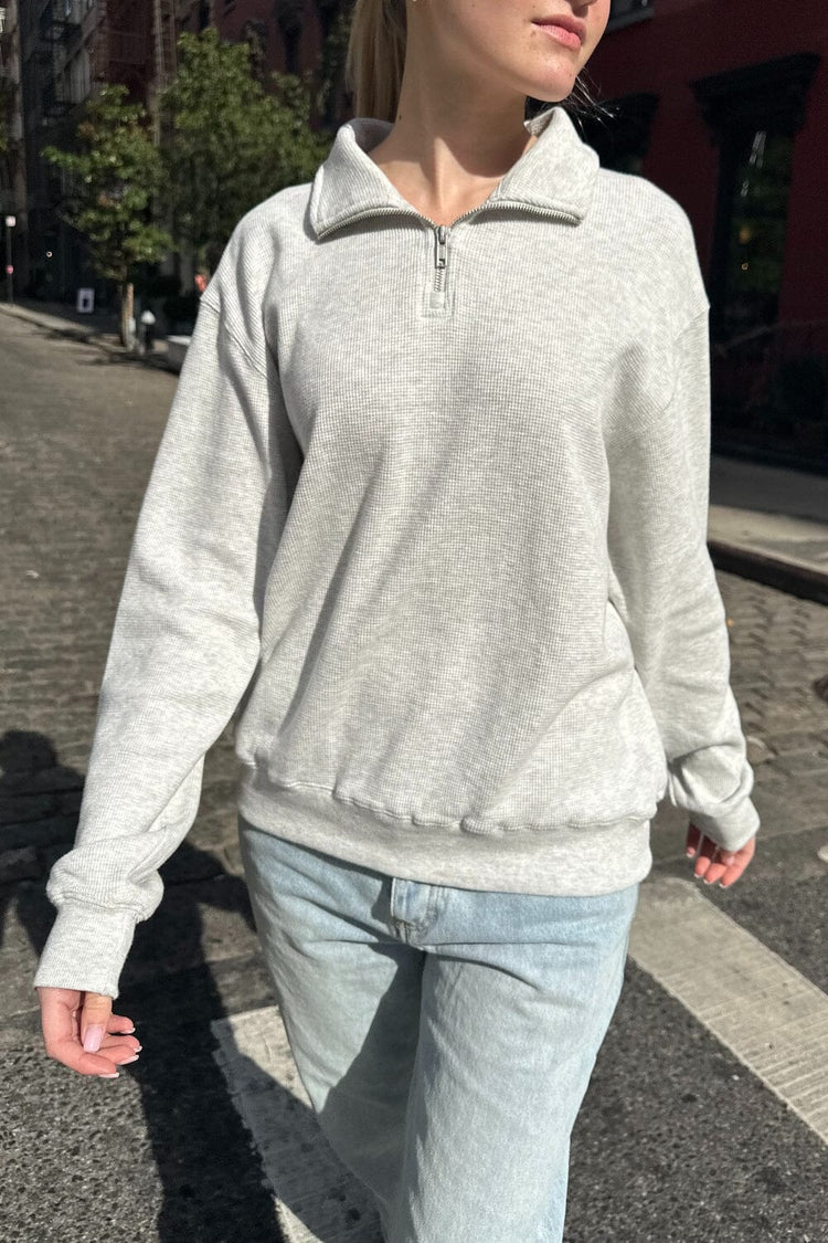 Missy Thermal Pullover | Light Heather Grey / Regular Fit