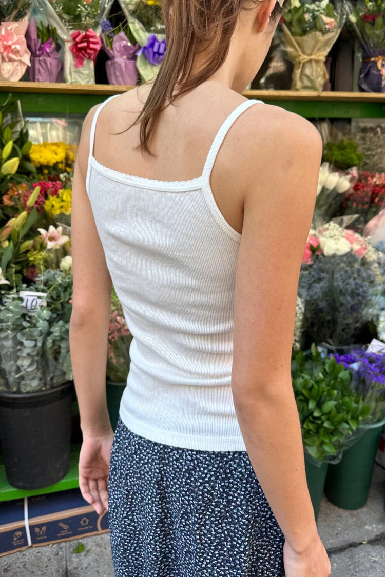 Belle Bow Tank | Natural White / XS/S
