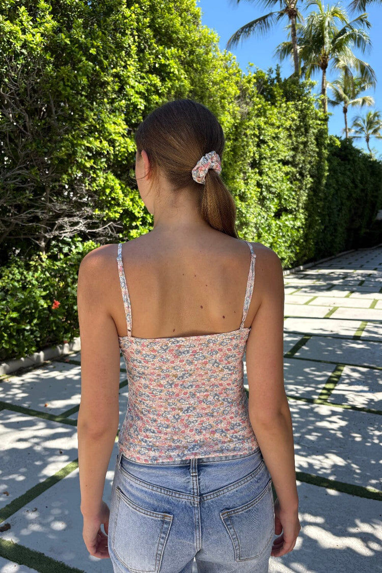 Skylar Floral Tank | Pink And Brown Blue Floral / XS/S