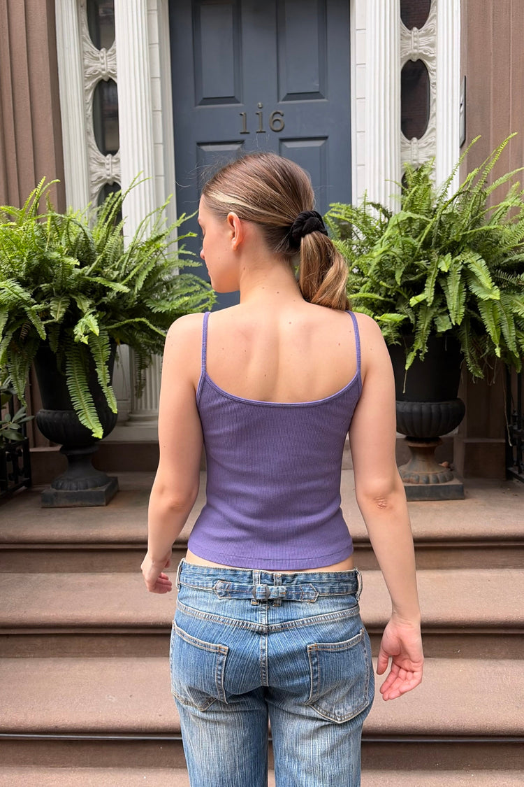 Skylar Ribbed Tank | Pastel Purple / XS/S