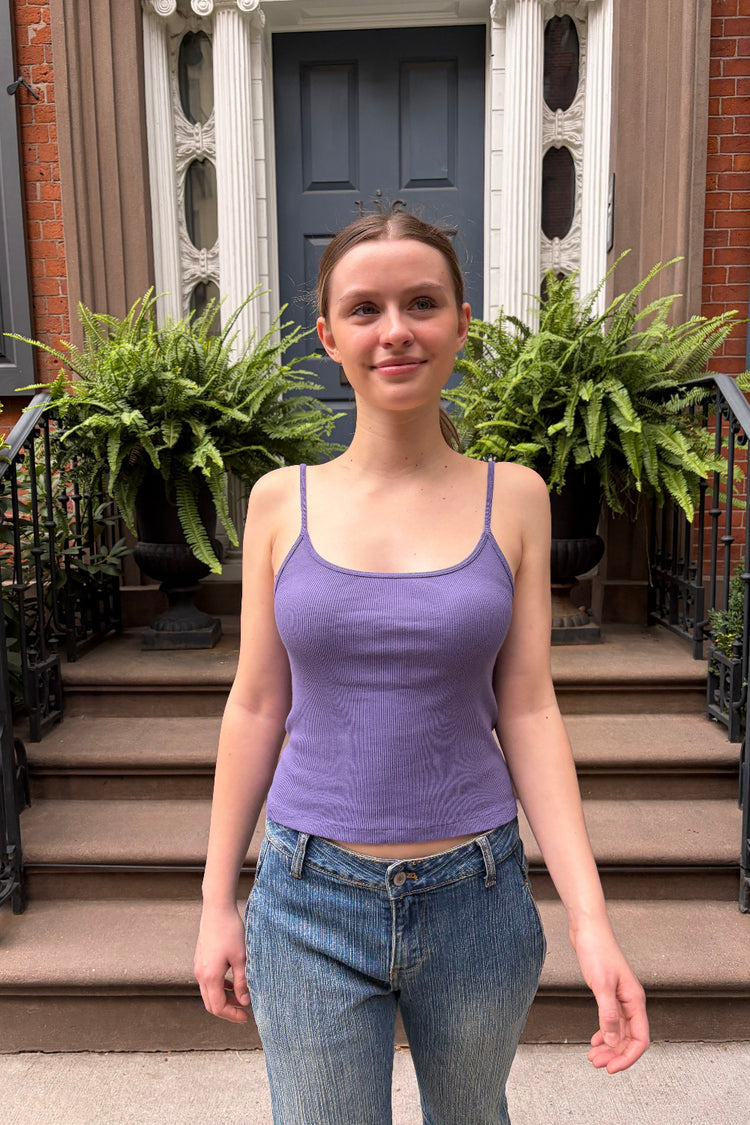 Skylar Ribbed Tank | Pastel Purple / XS/S