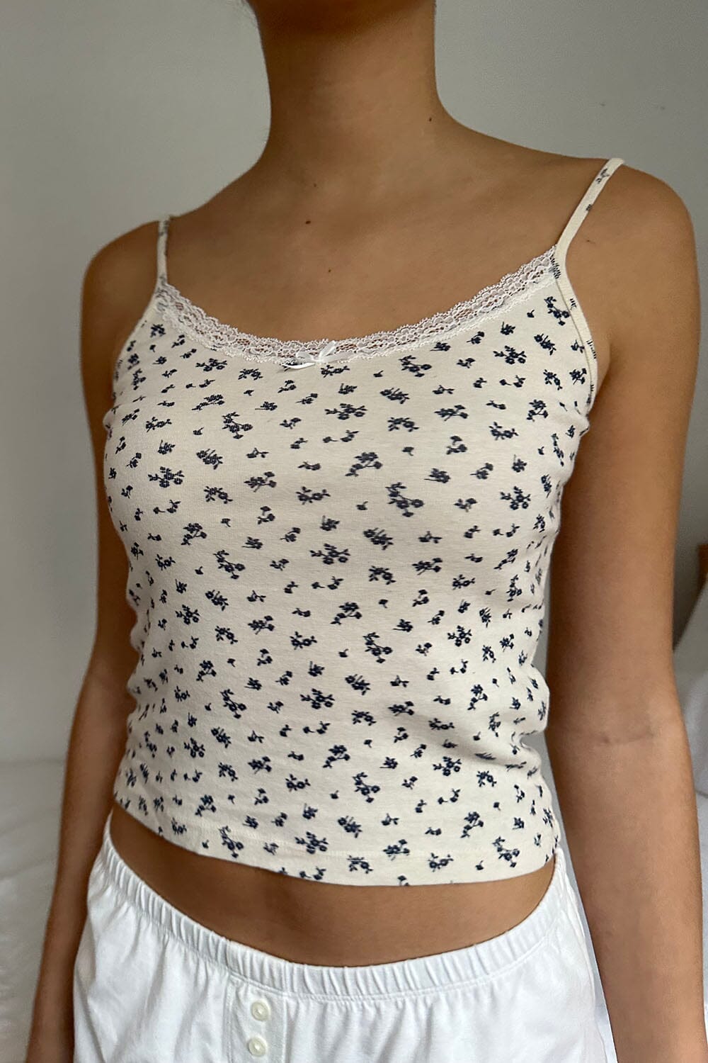 Ivory Blue Daisy Floral / XS/S
