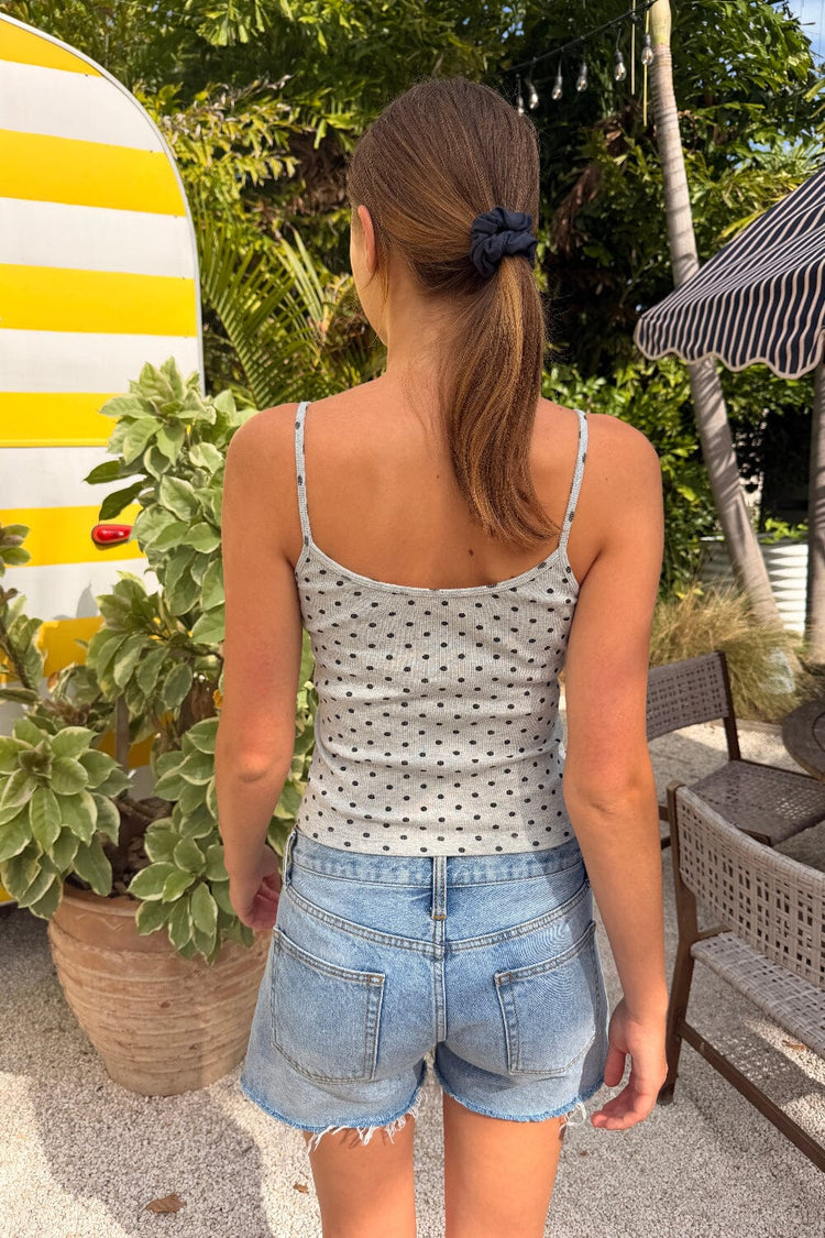 Skylar Polka Dots Tank | Heather Grey and Black Polka Dots / XS/S