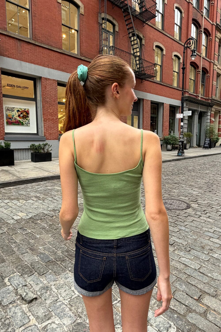 Skylar Thin Stripes Tank | Green Stripes / XS/S