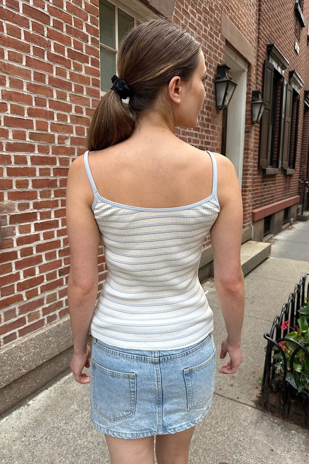 Ivory with Navy and Blue Stripes / XS/S