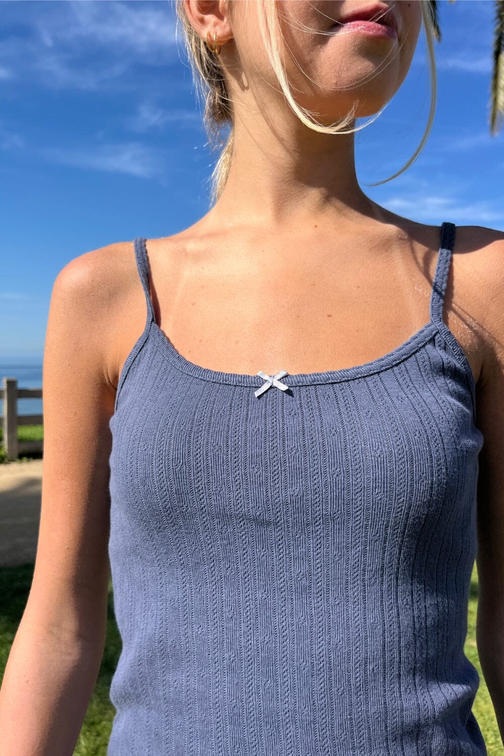 Skylar Ribbed Eyelet Tank