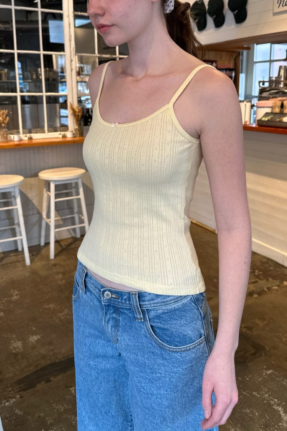 Skylar Ribbed Eyelet Tank