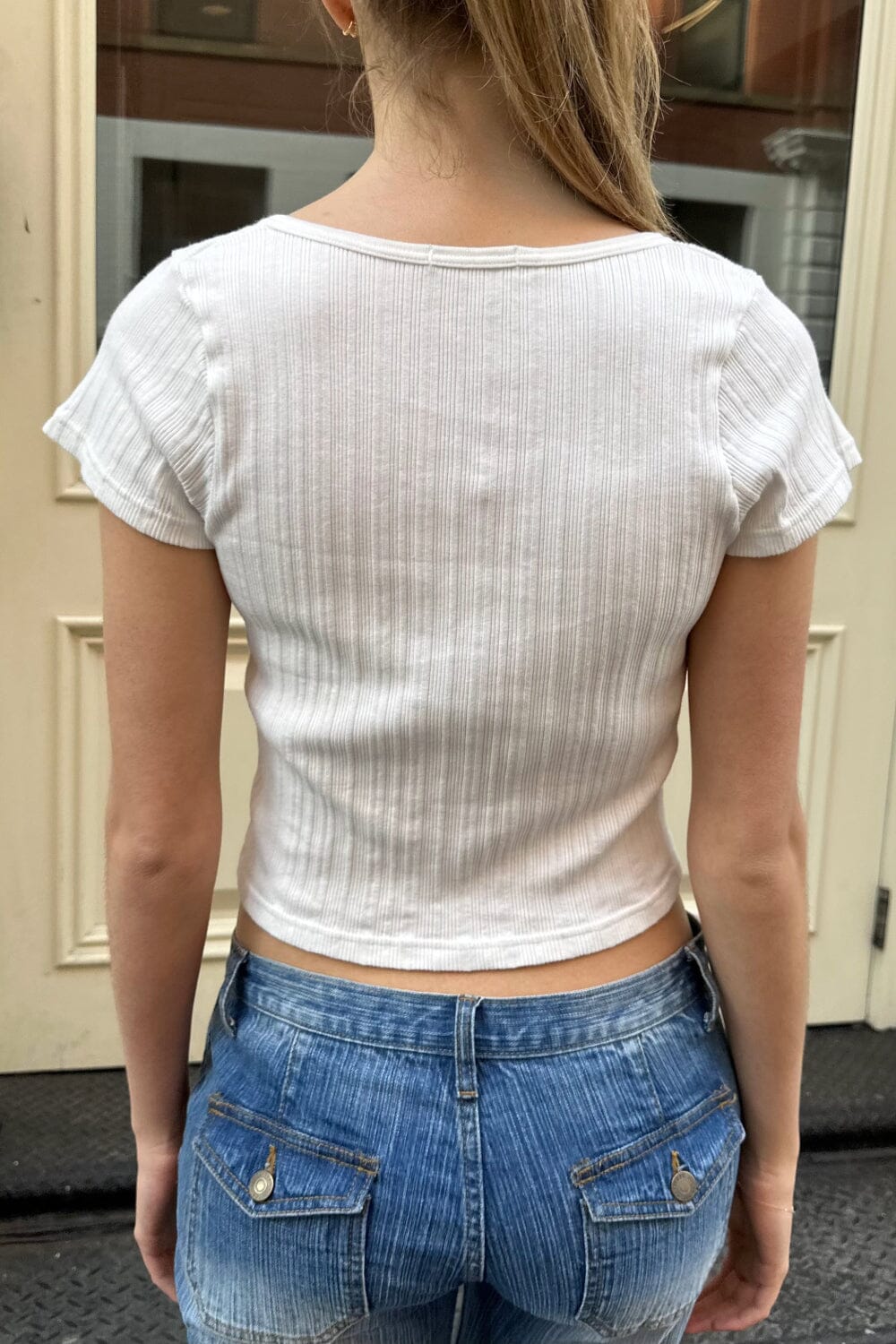 Brandy Melville, Tops, Brandy Melville Light Beige Ribbed Zelly Top Nwt