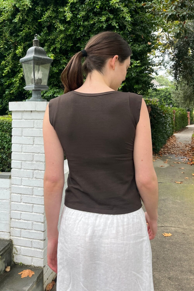 Zelly Basic Top | Mocha / XS/S
