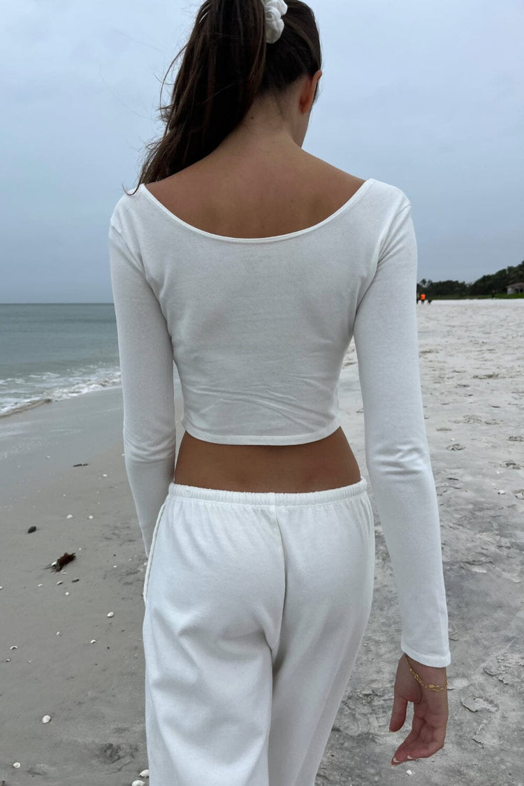 Jillian Crop Top | Natural White / Cropped Fit