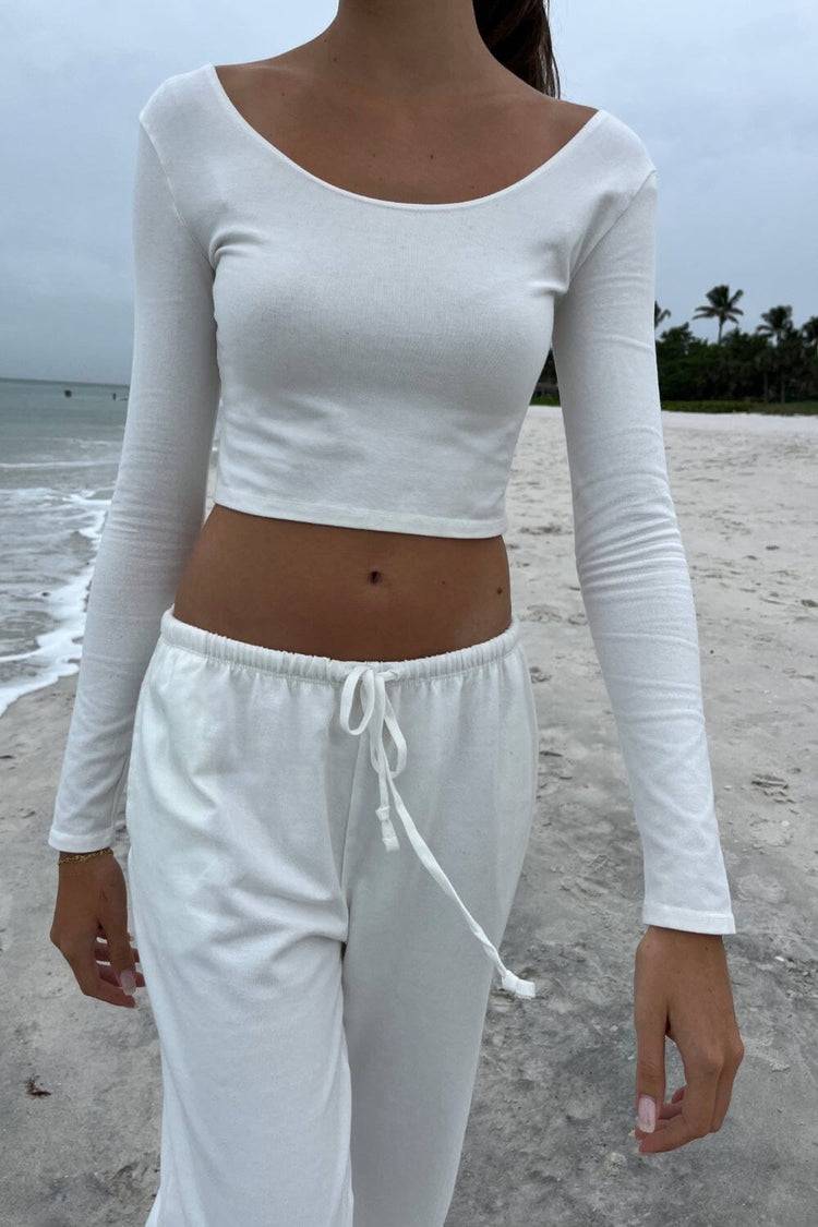 Jillian Crop Top | Natural White / Cropped Fit