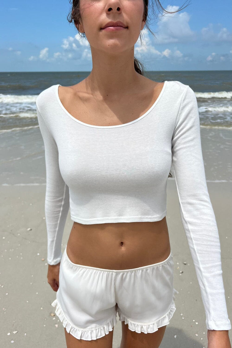 Jillian Crop Top | White / XS/S