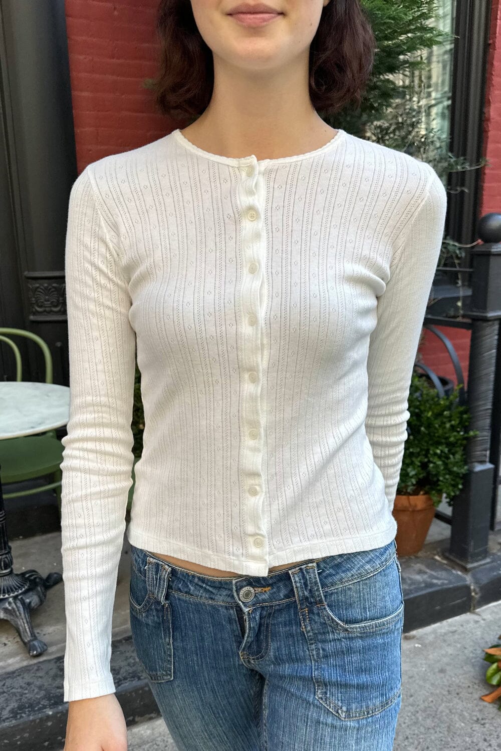 Zelly Eyelet Top – Brandy Melville