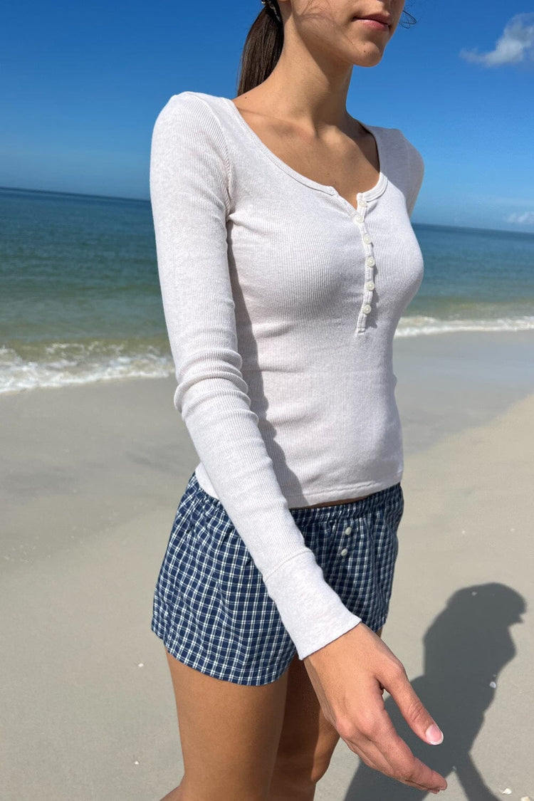 Zelly Long Sleeve Ribbed Top