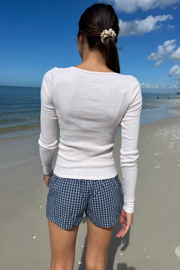 Zelly Long Sleeve Ribbed Top | Silver Grey / XS/S