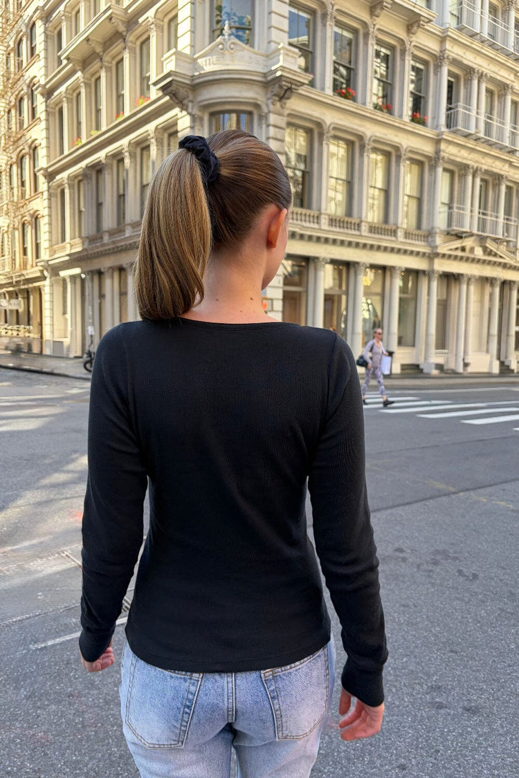 Zelly Long Sleeve Top | Black / XS/S