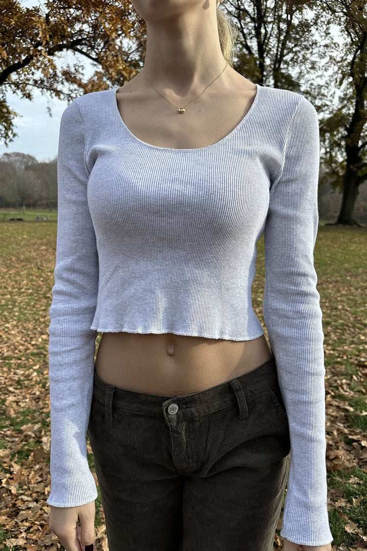 McKenna Basic Long Sleeve Crop Top  Casual knitwear, Clothes, 2000s  clothing